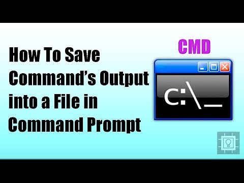 Command Prompt Tutorial - How to Save Command's Output to a File