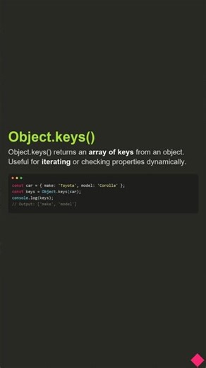 🔥 Object.keys() in JavaScript | Pro Tip #Shorts