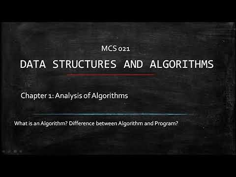 1.1 Algorithm. Difference between an algorithm and a program.