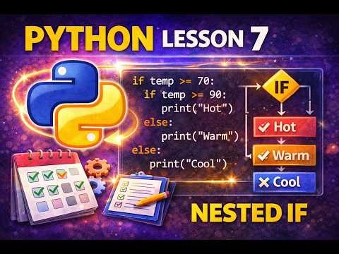 Python Lesson 7: Nested IF Statements (GCSE-Ready) | Conditions Inside Conditions (Made Easy)