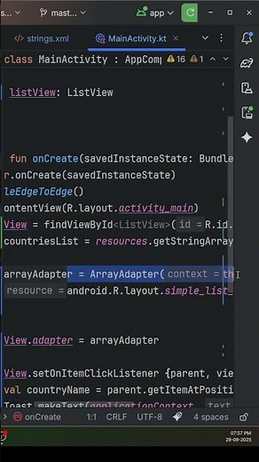 ArrayAdapter + ListView in Android | Quick Tutorial