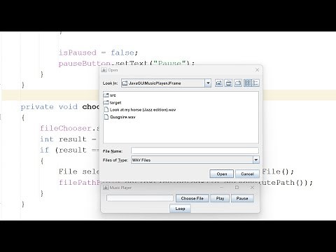 How to Make a JFrame GUI Music Player In Java (Simple)