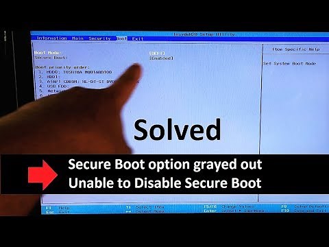 How to Fix Secure Boot option grayed out in BIOS, Disable Secure Boot UEFI Windows 7/10
