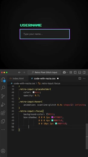 Glitch Input Field || HTML & CSS #coding #htmlcss #cssanimation