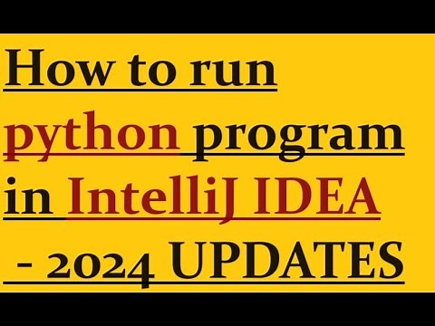 How to run python program in Intellij