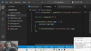 Node.js Tutorial to Take Screenshot of Desktop & Save it as Image File in Command Line