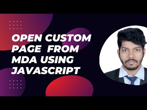 Open custom page in Model driven app and pass parameter from the form