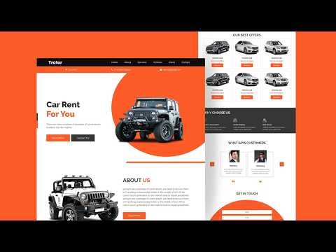 Rent a Car Website Design Using HTML, CSS & JavaScript | Fully Responsive