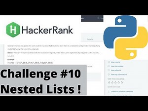 Hakerrank Python | Challenge #10 | Nested Lists