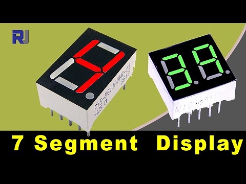 How to use LED seven segment display and calculate its resistors value - RJT652