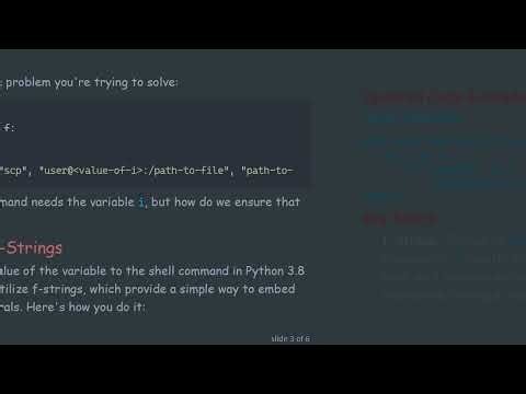 How to Pass Variables from Python to Shell Commands in Python 3.8