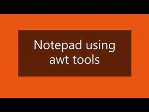 How to create Notepad using Java AWT