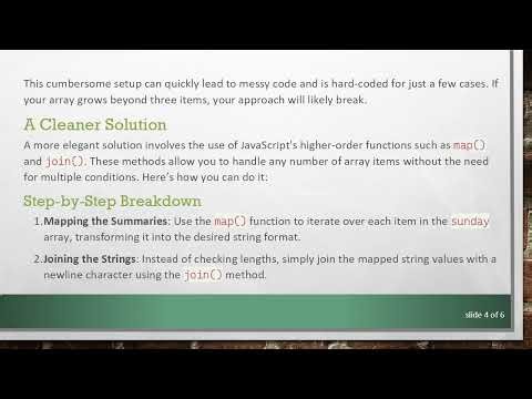 Efficiently Add Repeating Strings in JavaScript with map() and join()