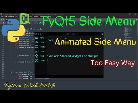 PyQt5: The Easiest Way To Make Side Menus With Animation!