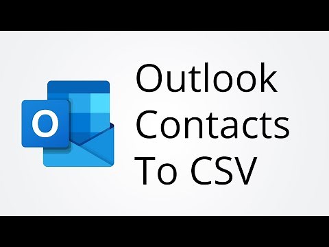 Outlook Export Contacts to Excel CSV