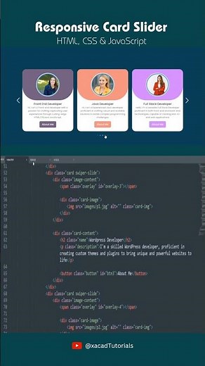 How to make Responsive Card Slider using HTML, CSS & JavaScript