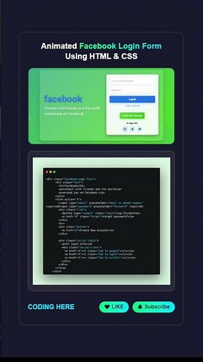 Facebook Login Page in 5 Minutes with HTML and JAVASCRIPT