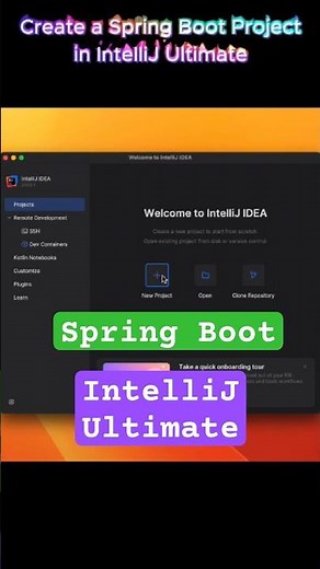 Create Spring Boot Project in IntelliJ Ultimate #springboot #intellij #javaprogramming