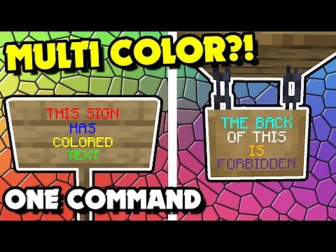 How to do MULTI COLORED TEXT on Signs and Hanging Signs?! Minecraft 1.20+ Java