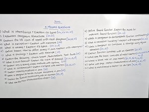 java imp questions 3rd sem | java most imp questions for 5 marks