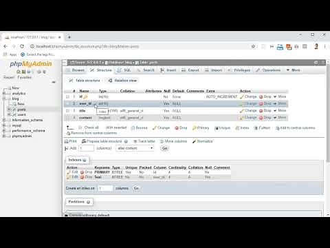 How to create foreign key in phpMyAdmin