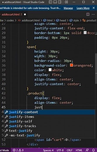 Add to Cart | HTML CSS JavaScript
