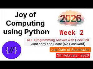 NPTEL Joy of Computing Using Python Week 2 🔥 All Programming Solutions + Code Link (2026)