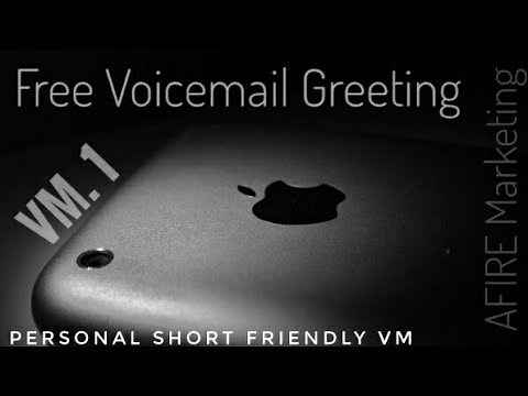 Free Use Voicemail Greeting 1: Personal Short & Friendly