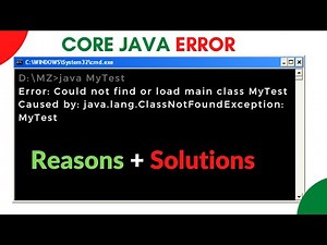 Error: Could not find or load main class | Caused by: java.lang.ClassNotFoundException | In Hindi