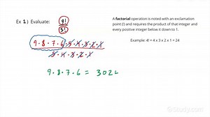 Evaluating Factorial Expressions | Algebra | Study.com