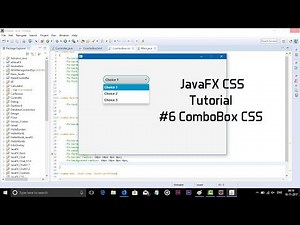 JavaFX CSS Tutorial #6 ComboBox Css
