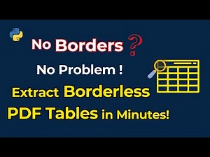 Extract Borderless Tables from PDFs with Python (Real-World Examples + Techniques)