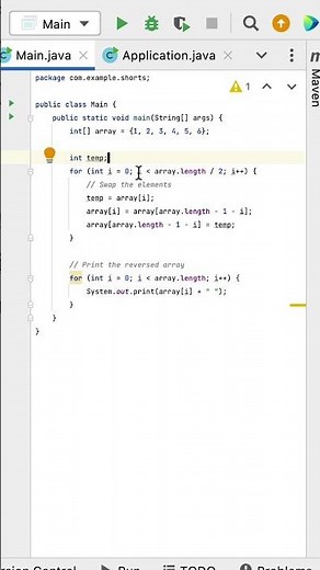 Java Program to Reverse an Array without Additional Array | Java Interviews Q & A #java #interview