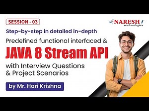 Day-3 | Predefined Functional Interfaces & Stream API | Java 8 Features | Hari Krishna | Naresh IT