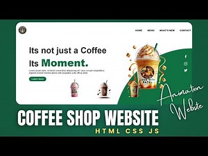 Coffee Shop Website Using HTML CSS & JavaScript | Responsive Design | Step-by-Step Tutorial