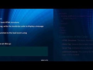 How to Use the JavaScript onload Function to Display a Message