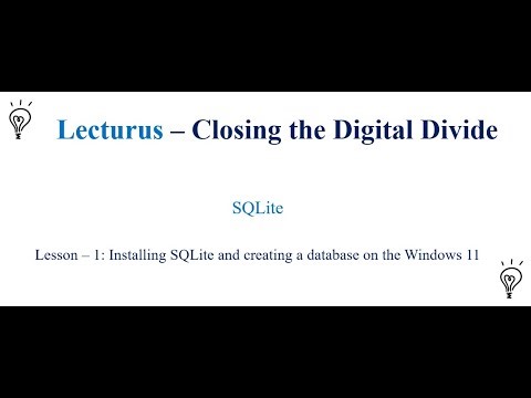 Lesson-1: Installing SQLite and Creating a Database on the Windows 11