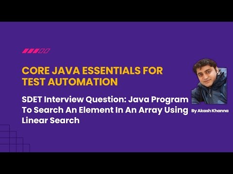 Java Program To Search An Element In An Array Using Linear Search