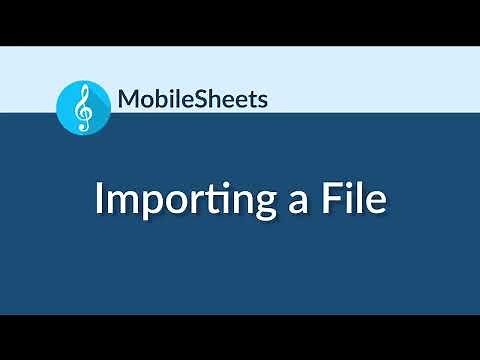 MobileSheets - Importing Files