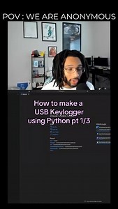 How to make a USB Keylogger using python Part 1 #hack #hacking #hacker #usb #make #keylogger #python | Anonymousa Creatorr