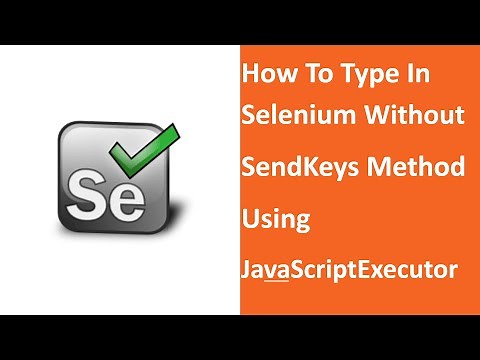 How To Type In Selenium Without SendKeys Method- Using JavascriptExecutor- Interview Question