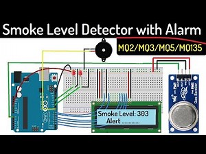 Smoke Level Detector with Alarm using Arduino & MQ-2/MQ-5/MQ-135 Sensor