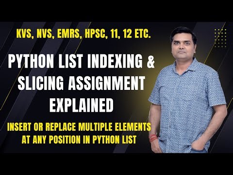 Python List Slicing Assignment Explained | Replace & Insert Multiple Elements at any position