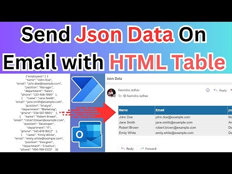 Send Json Data On Email with HTML Table Power Automate