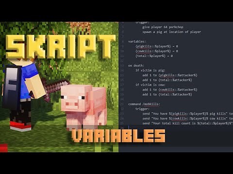 How To Use Variables - Minecraft Skript Tutorial