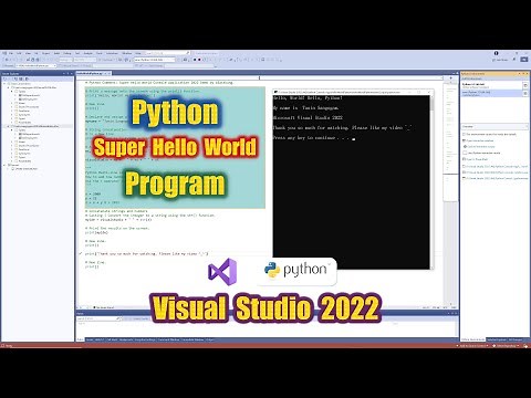 Visual Studio 2022: Python Tutorial : Hello World Console Application