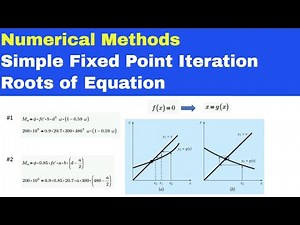 Numerical Methods - Simple Fixed Point Iteration for Non-Linear Equations