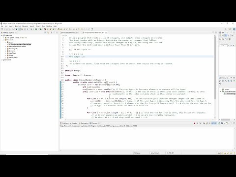 Java Lab: Output Numbers In Reverse