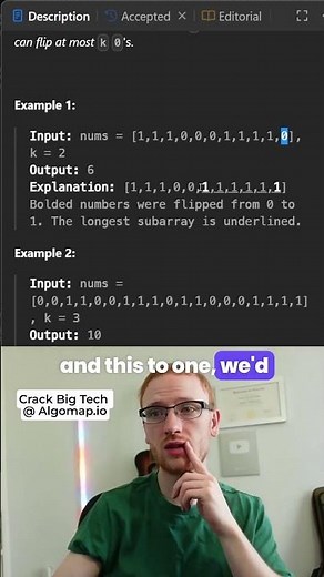 The Sliding Window Algorithm Explained - Max Consecutive Ones III - Leetcode 1004 - Python