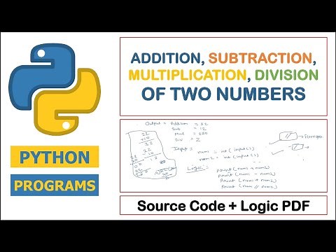 Python program to addition subtraction multiplication and division of two numbers